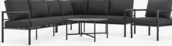 Conjuntos Mesa Y Sillas De Jardín|Muebles De Jardín>JUTLANDIA TAERNABYConjunto muebles jardín TAERNABY 7 plazas Negro