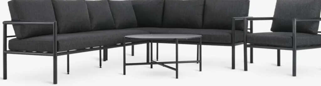 Conjuntos Mesa Y Sillas De Jardín|Muebles De Jardín>JUTLANDIA TAERNABYConjunto muebles jardín TAERNABY 7 plazas Negro