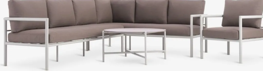 Conjuntos Mesa Y Sillas De Jardín|Muebles De Jardín>JUTLANDIA TAERNABYConjunto muebles jardín TAERNABY 7 plazas beis Beige