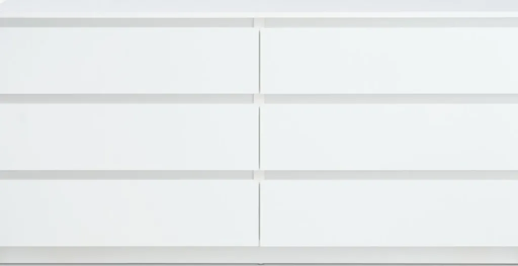 Cómodas|Cómodas>JYSK TANGECómoda TANGE 3+3 cajones blanco