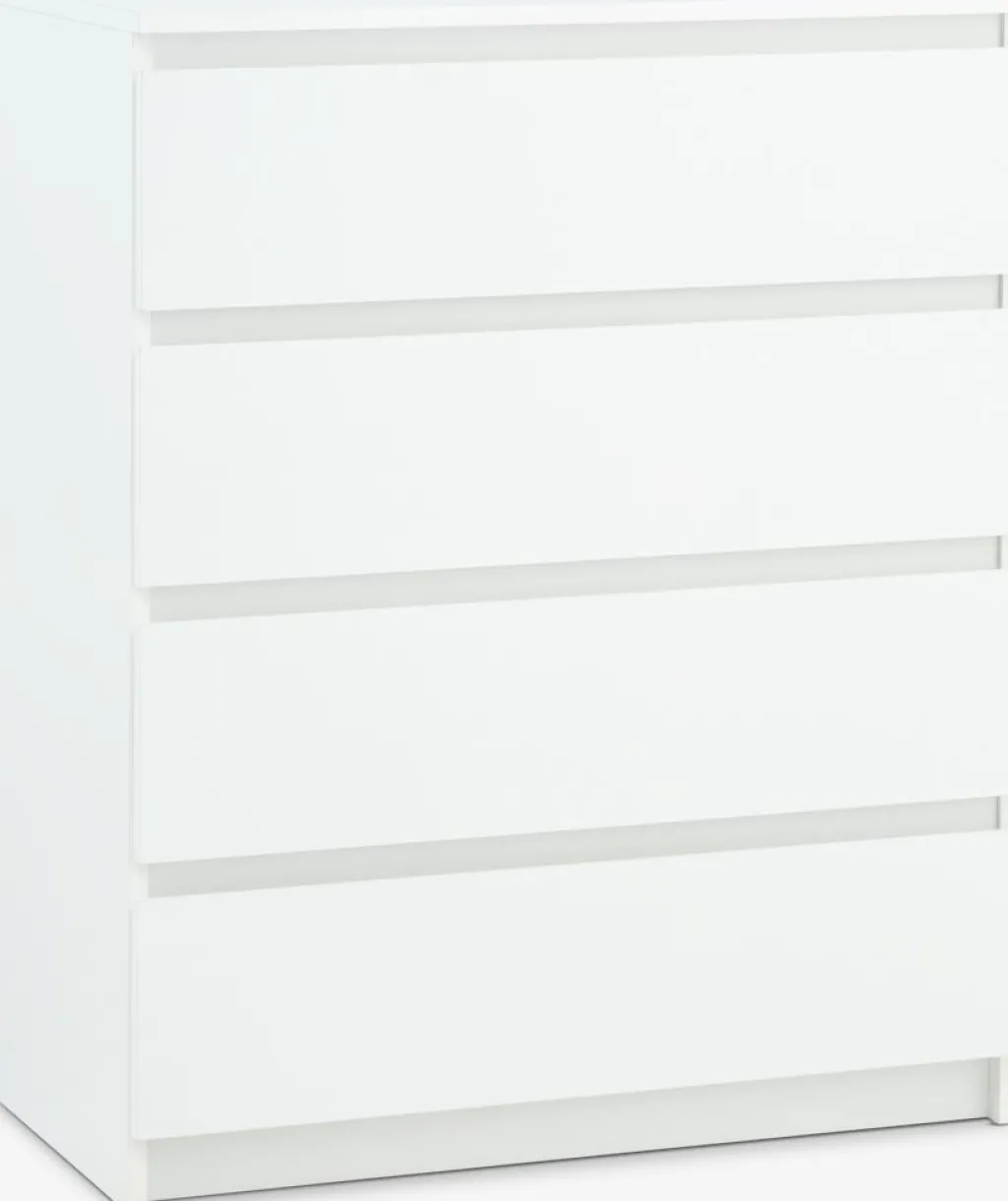 Cómodas|Cómodas>JYSK TANGECómoda TANGE 4 cajones blanco