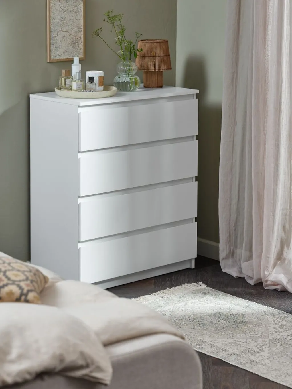 Cómodas|Cómodas>JYSK TANGECómoda TANGE 4 cajones blanco