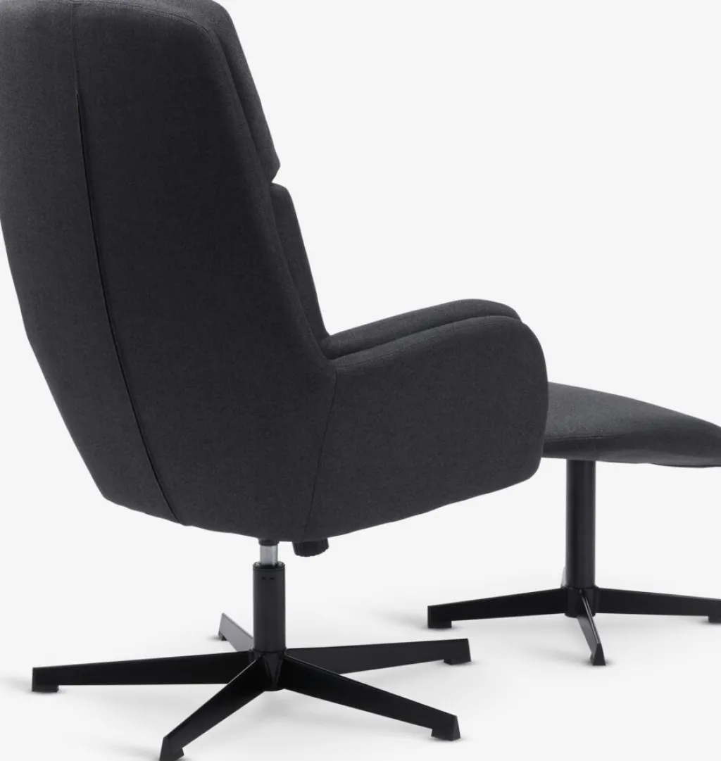 Sillones>JYSK TANKEDALSillón reclinable con reposapiés TANKEDAL tela Gris oscuro