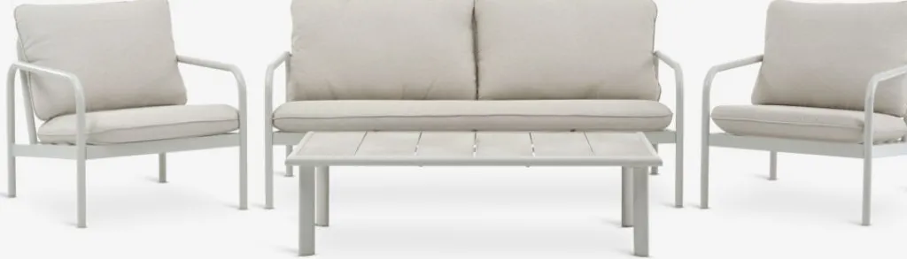 Conjuntos Mesa Y Sillas De Jardín|Muebles De Jardín>JYSK TEGLUMConjunto muebles jardín TEGLUM 4,5 plazas beis Beige