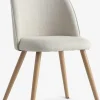 Sillas De Comedor>JYSK THORUPSilla de comedor THORUP tela beis/color roble natural