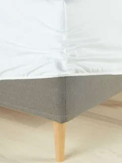Sábanas Para Colchones|Sábanas Para Toppers>KRONBORG TINEGOLDSábana bajera ajustable de satén TINE 90x200x35 Blanco