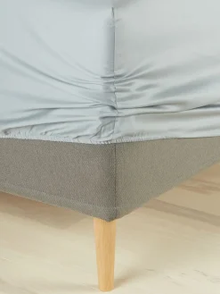 Sábanas Para Colchones|Sábanas Para Toppers>KRONBORG TINEGOLDSábana bajera ajustable de satén TINE 90x200x35 Gris claro