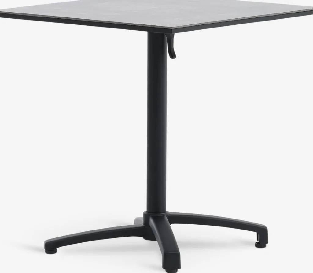 Conjuntos Mesa Y Sillas De Jardín>JYSK TIPMOSE + MELLBYMesa TIPMOSE L70 gris + 2 sillas MELLBY negro