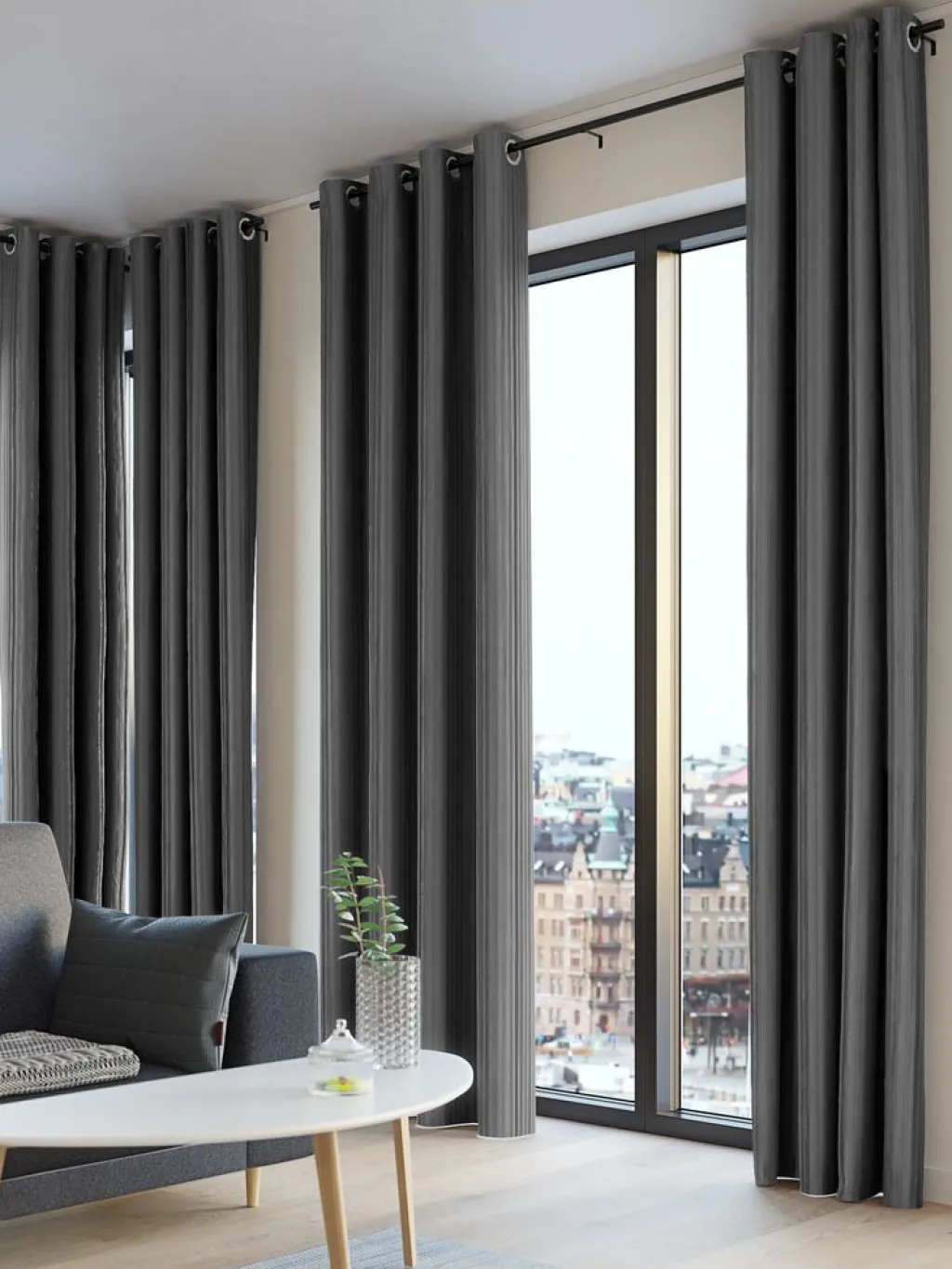 Cortinas Gruesas>JYSK TOTAKCortina TOTAK 1x140x300 pana Gris