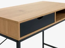Escritorios|Escritorios Elevables>JYSK TRAPPEDALEscritorio TRAPPEDAL 48x95 1 cajón color roble cálido/negro Roble cálido+Negro