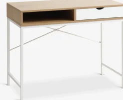 Escritorios|Escritorios Elevables>JYSK TRAPPEDALEscritorio TRAPPEDAL 48x95 1 cajón color roble cálido/blanco Roble cálido+Blanco