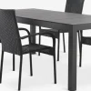 Conjuntos Mesa Y Sillas De Jardín>JYSK TYDAL + GUDHJEMMesa TYDAL L208/272 + 4 sillas GUDHJEM negro