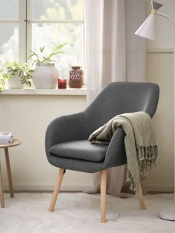 Sillones>JYSK UDSBJERGSillón UDSBJERG tela /roble Gris
