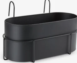 Maceteros>JYSK UGLEJardinera balcón UGLE A23xL37xA22 negro