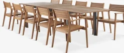 Conjuntos Mesa Y Sillas De Jardín>JUTLANDIA ULBJERG + HAMRAMesa ULBJERG L214/297 + 4 sillas HAMRA madera dura
