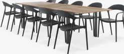 Conjuntos Mesa Y Sillas De Jardín>JYSK ULBJERG + NANNESTADMesa ULBJERG L214/297 madera dura + 4 sillas NANNESTAD
