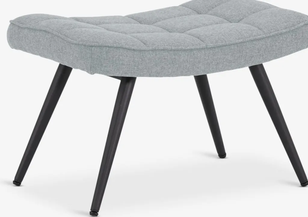 Sillones>JYSK ULDUMReposapiés ULDUM tela gris/negro