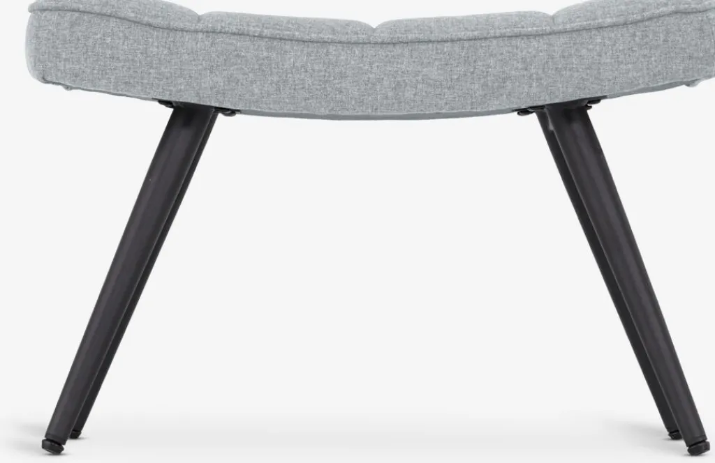 Sillones>JYSK ULDUMReposapiés ULDUM tela gris/negro