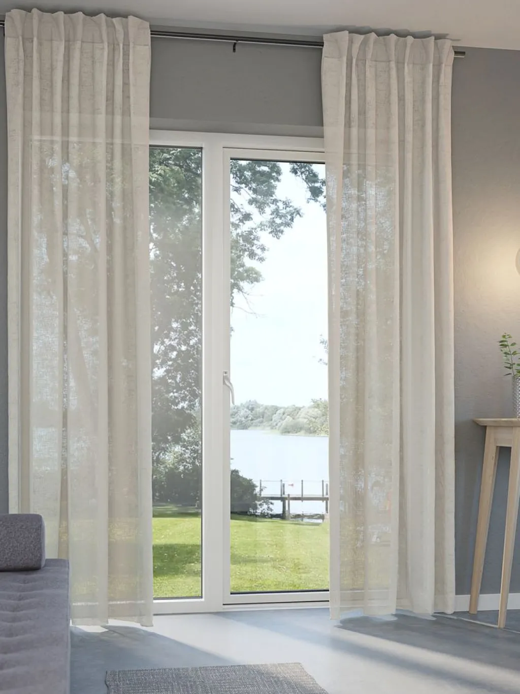 Cortinas Traslúcidas>JYSK UNNENCortina UNNEN 1x140x300 aspecto lino Arena