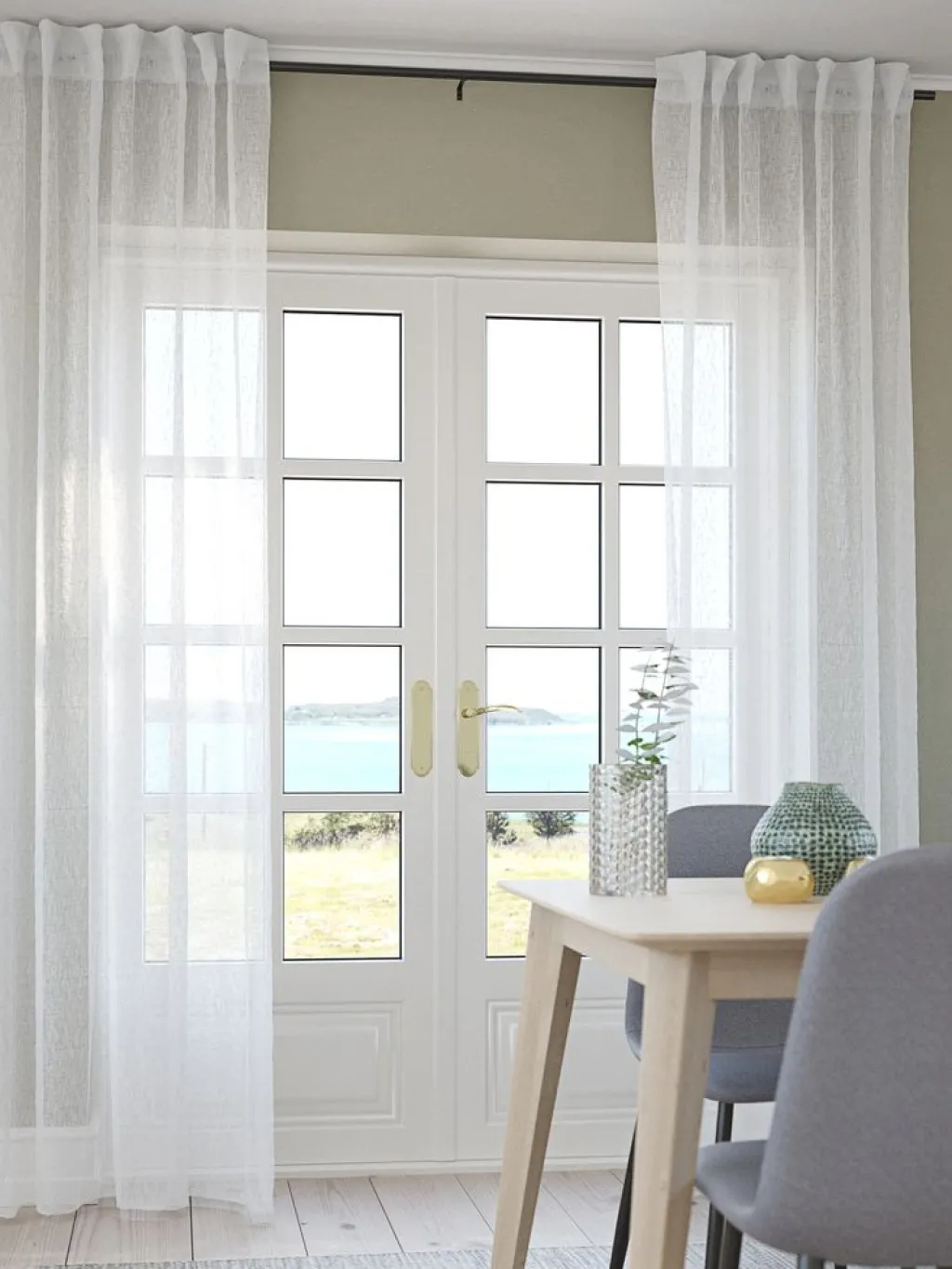 Cortinas Traslúcidas>JYSK UNNENCortina UNNEN 1x140x300 aspecto lino Blanco