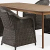 Conjuntos Mesa Y Sillas De Jardín>JYSK UVDAL + GAMMELBYMesa UVDAL L223 madera dura + 4 sillas GAMMELBY gris