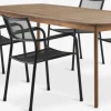 Conjuntos Mesa Y Sillas De Jardín>JYSK UVDAL + HEMSEDALMesa UVDAL L223 madera dura + 4 sillas HEMSEDAL negro