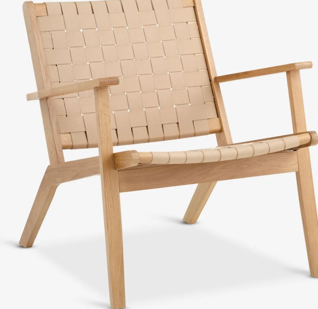 Sillones>JYSK VADEHAVETSilla VADEHAVET tela natural/roble