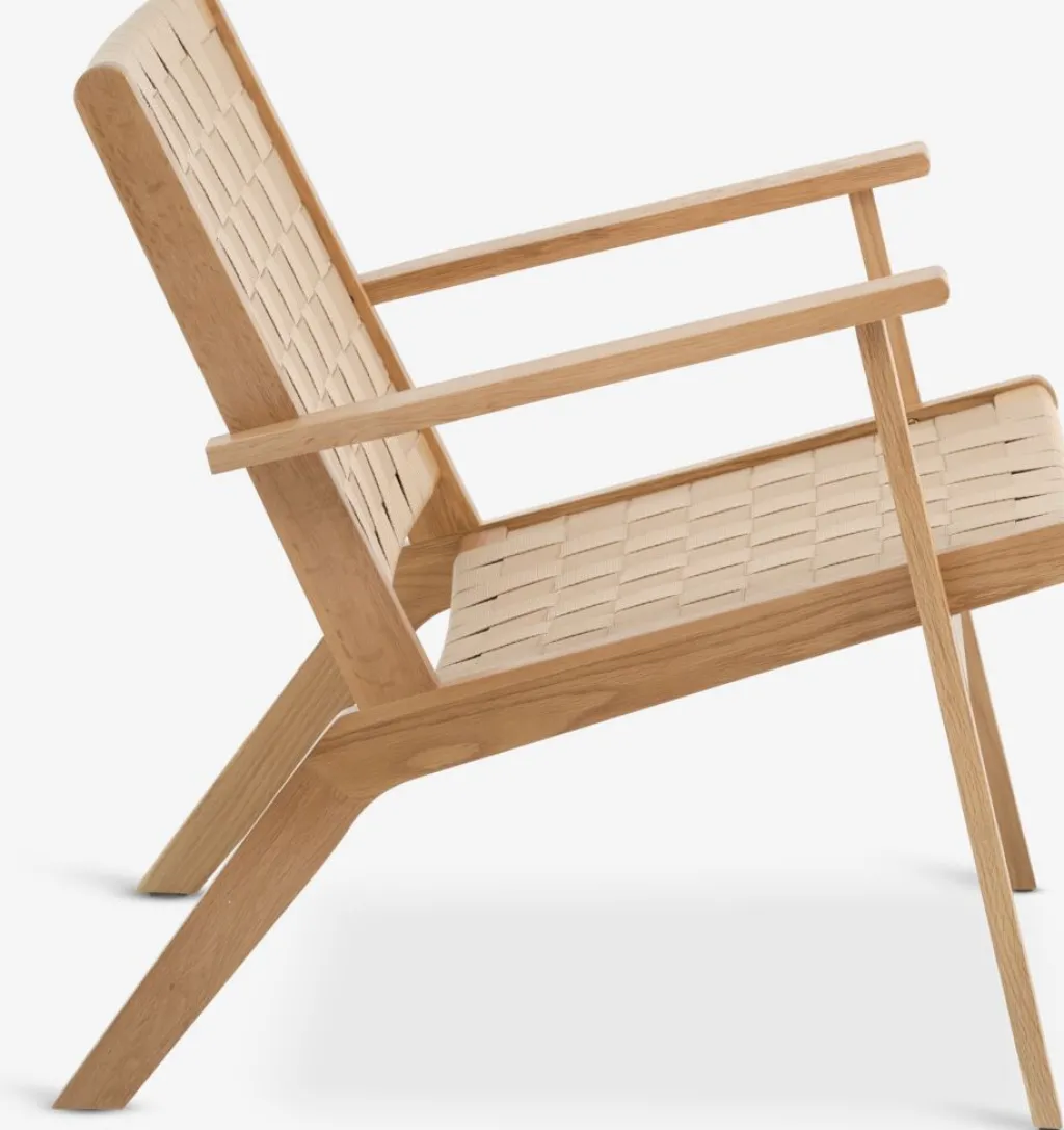Sillones>JYSK VADEHAVETSilla VADEHAVET tela natural/roble