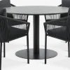 Conjuntos Mesa Y Sillas De Jardín>JYSK VAMDRUP + GILJAMesa VAMDRUP Ø120 + 4 sillas GILJA gris