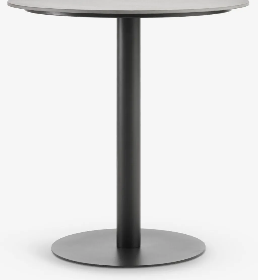 Conjuntos Mesa Y Sillas De Jardín>JYSK VAMDRUP + GLOMFJORDMesa VAMDRUP Ø70 gris + 2 sillas GLOMFJORD negro