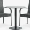Conjuntos Mesa Y Sillas De Jardín>JYSK VAMDRUP + GUDHJEMMesa VAMDRUP Ø70 + 2 sillas GUDHJEM gris