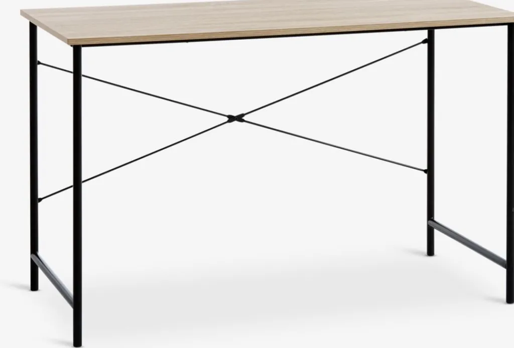 Escritorios|Escritorios Elevables>JYSK VANDBORGEscritorio VANDBORG 60x120 roble claro/negro Roble claro+Negro