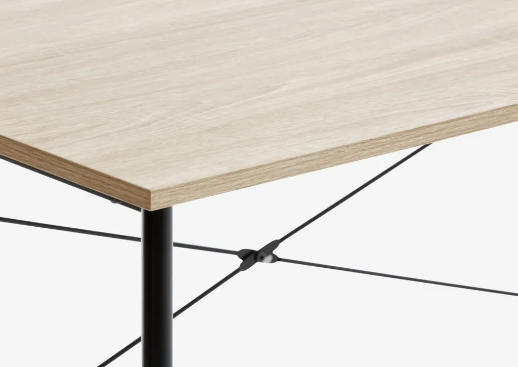 Escritorios|Escritorios Elevables>JYSK VANDBORGEscritorio VANDBORG 60x120 roble claro/negro Roble claro+Negro