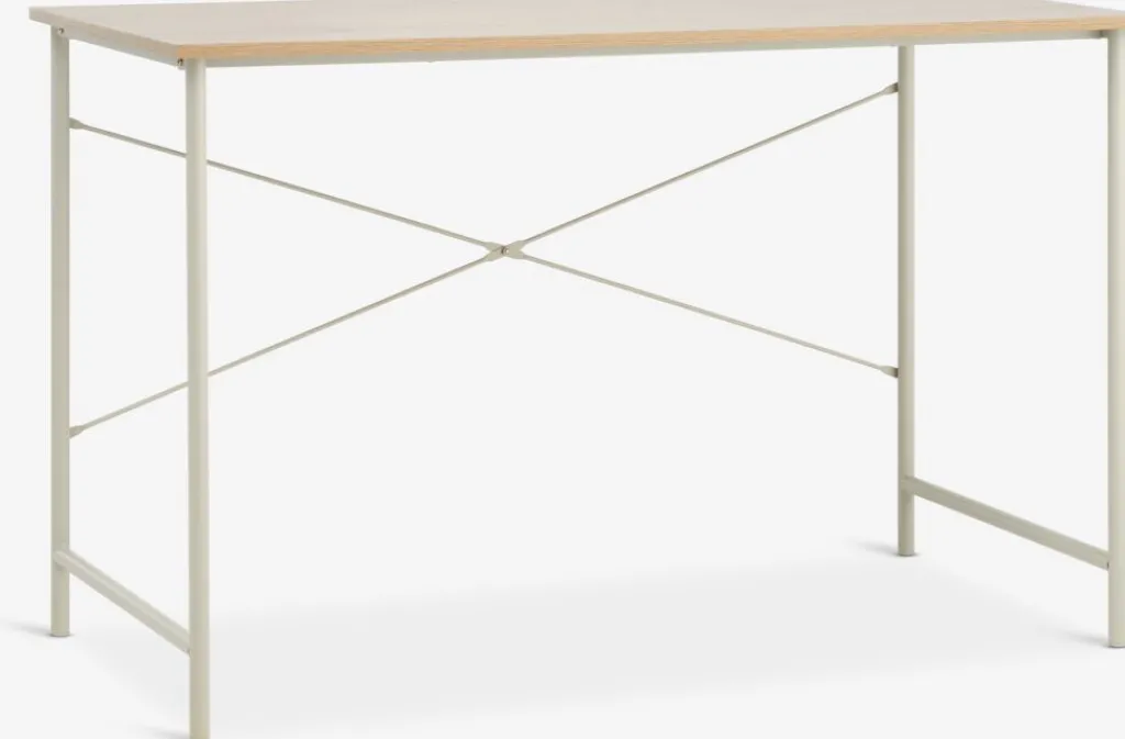 Escritorios|Escritorios Elevables>JYSK VANDBORGEscritorio VANDBORG 60x120 color roble natural/beis Roble natural+Beige