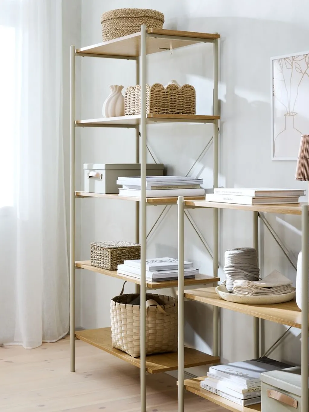 Estanterias Y Librerías|Estanterias Y Librerías>JYSK VANDBORGEstantería VANDBORG 5 estantes color roble/beis Roble natural+Beige