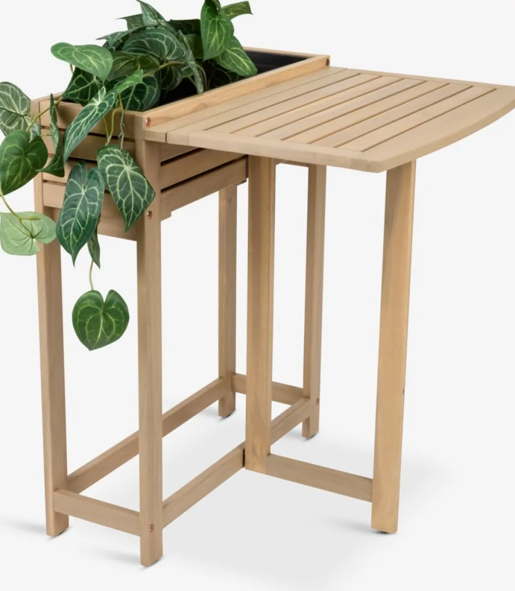 Decoración De Jardín>JYSK VANDREFALKMesa plegable VANDREFALK 64x63 madera dura