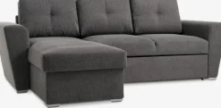 Sofás Cama|Sofás Cama>JYSK VEJLBYSofá cama con chaise longue VEJLBY tela Gris oscuro