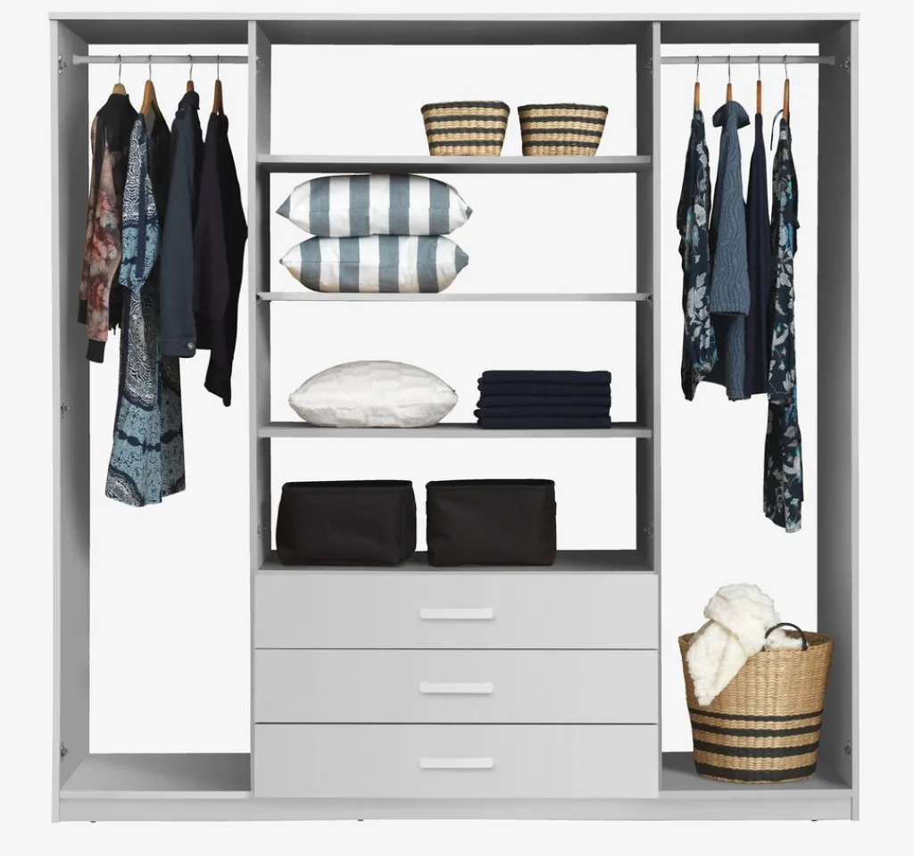 Armarios|Todos Los Armarios>JYSK VELLERUPArmario VELLERUP 200x200 combi Blanco