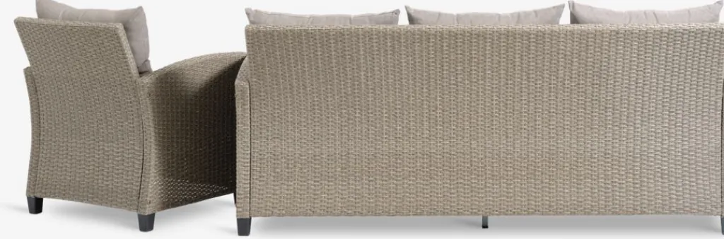 Conjuntos Mesa Y Sillas De Jardín|Muebles De Jardín>JYSK VENConjunto muebles jardín VEN 4 plazas chaise longue Natural