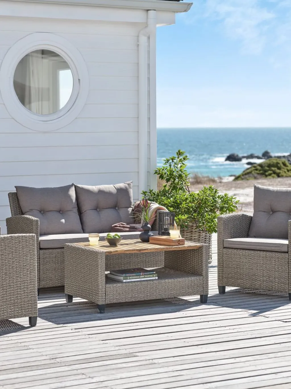 Conjuntos Mesa Y Sillas De Jardín|Muebles De Jardín>JYSK VENConjunto muebles jardín VEN 4 plazas Natural