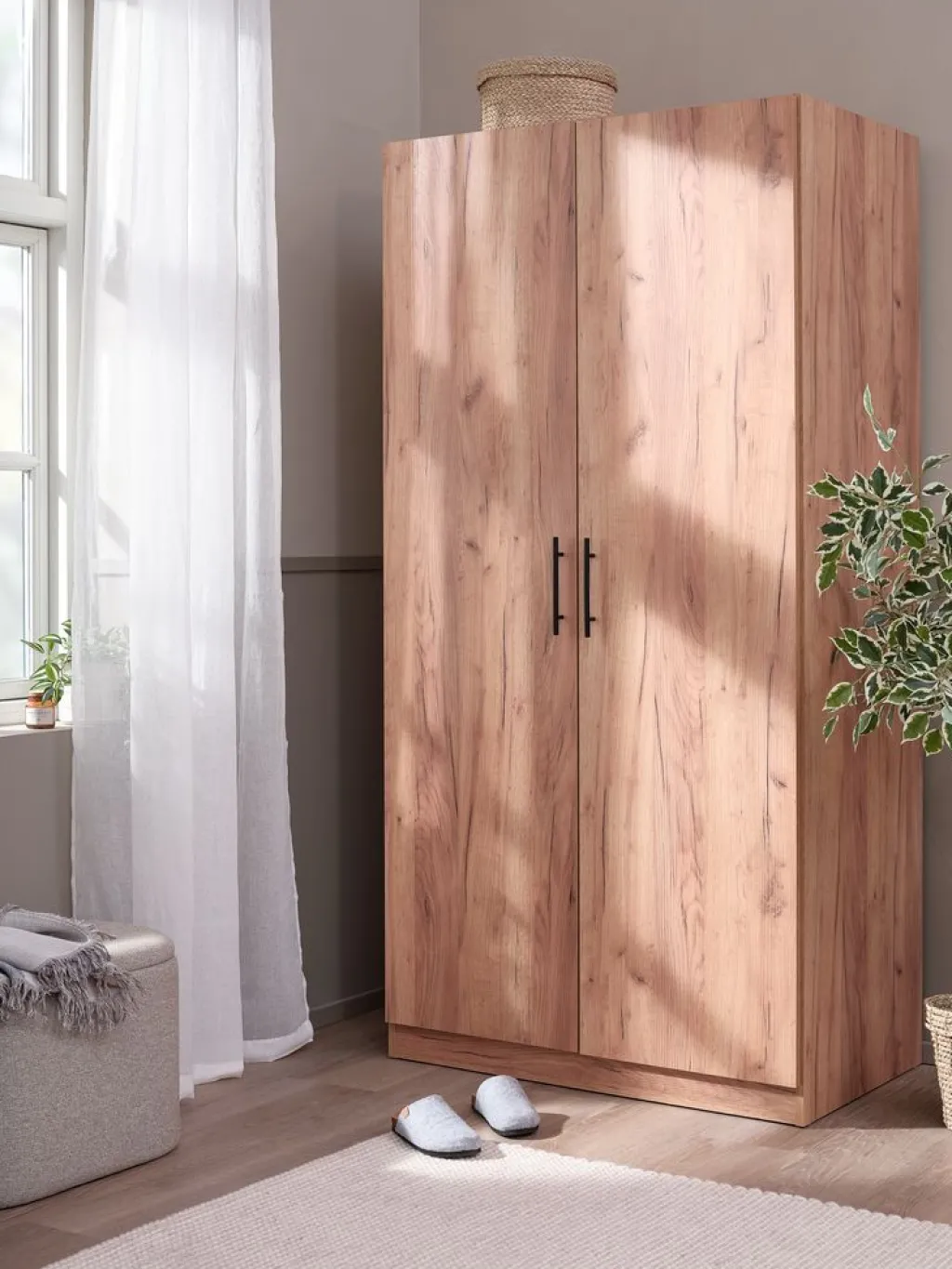 Armarios|Todos Los Armarios>JYSK VIBYArmario VIBY 101x200 2 puertas color Roble salvaje natural