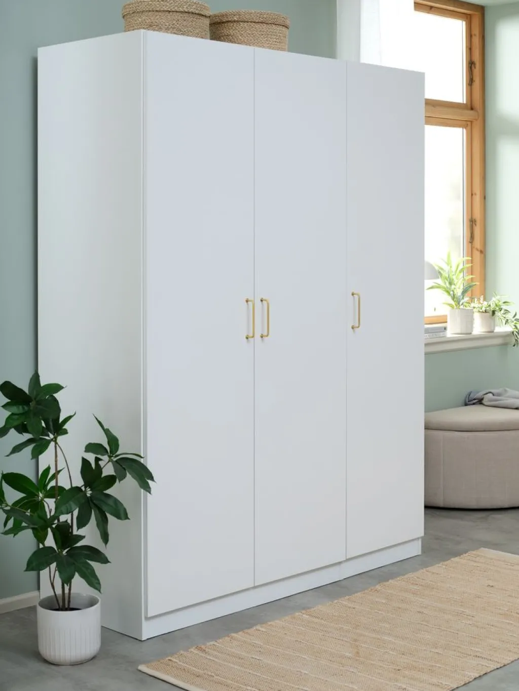 Armarios|Todos Los Armarios>JYSK VIBYArmario VIBY 150x200 3 puertas Blanco