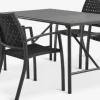 Conjuntos Mesa Y Sillas De Jardín>JYSK VIERLI + GLOMFJORDMesa VIERLI L149 + 4 sillas GLOMFJORD negro