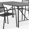 Conjuntos Mesa Y Sillas De Jardín>JYSK VIERLI + HEMSEDALMesa VIERLI L149 + 4 sillas HEMSEDAL negro