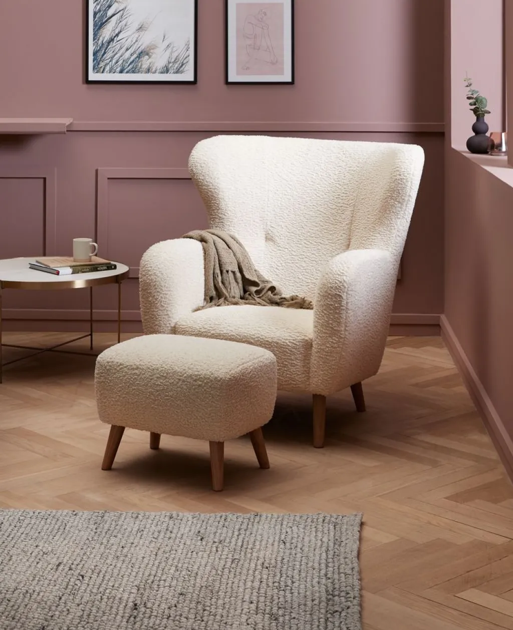 Sillones>JYSK VILDSUNDSillón VILDSUND felpa blanco crudo