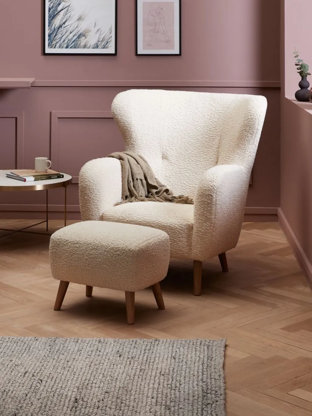 Sillones>JYSK VILDSUNDSillón VILDSUND felpa blanco crudo
