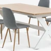 Mesas De Comedor|Conjuntos De Comedor>JYSK VISLINGE + JONSTRUPMesa VISLINGE L190 natural + 4 sillas JONSTRUP azul claro