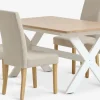 Mesas De Comedor|Conjuntos De Comedor>JYSK VISLINGE + TUREBYMesa VISLINGE L150 natural + 4 sillas TUREBY beis