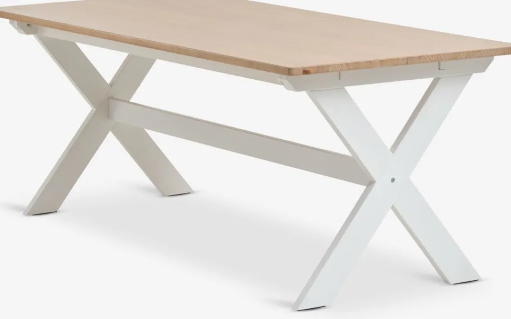 Mesas De Comedor>JYSK VISLINGEMesa de comedor VISLINGE 90x190 natural/blanco