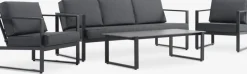 Conjuntos Mesa Y Sillas De Jardín|Muebles De Jardín>JUTLANDIA VONGEConjunto muebles jardín VONGE 5 plazas Negro